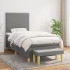Box spring postel s matrací 90x190 cm textil [3136959] (Barva Černá)