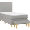 Box spring postel s matrací 90x190 cm textil [3136959] (Barva Černá)