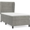 Box spring postel s matrací 90x190 cm samet [3129243] (Barva Světle šedá)