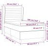 Box spring postel s matrací 90x190 cm samet [3129243] (Barva Světle šedá)