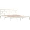 Rám postele 135 x 190 cm Double masivní dřevo [3101194] (Barva Bílá)