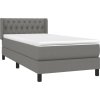 Box spring postel s matrací 90x190 cm textil [3129913] (Barva Světle šedá)