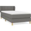 Box spring postel s matrací 90x190 cm textil [3126766] (Barva Tmavě šedá)