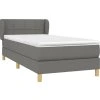 Box spring postel s matrací 90x190 cm textil [3126766] (Barva Tmavě šedá)