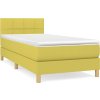 Box spring postel s matrací 100 x 200 cm textil [3140600] (Barva Zelená)