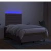 Box spring postel s matrací a LED 120 x 200 cm textil [3134948] (Barva Zelená)