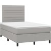 Box spring postel s matrací a LED 120 x 200 cm textil [3134948] (Barva Zelená)