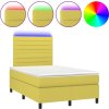 Box spring postel s matrací a LED 120 x 200 cm textil [3134948] (Barva Zelená)