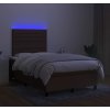Box spring postel s matrací a LED 120 x 200 cm textil [3134948] (Barva Zelená)