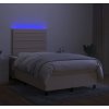 Box spring postel s matrací a LED 120 x 200 cm textil [3134948] (Barva Zelená)