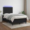 Box spring postel s matrací a LED 120x200 cm textil [3134948] (Barva Zelená)