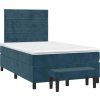 Box spring postel s matrací 120 x 200 cm samet [3137893] (Barva Světle šedá)