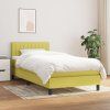 Box spring postel s matrací 100 x 200 cm textil [3140199] (Barva Modrá)