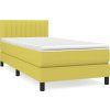 Box spring postel s matrací 100 x 200 cm textil [3140199] (Barva Modrá)