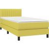 Box spring postel s matrací 100 x 200 cm textil [3140199] (Barva Modrá)