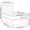 Box spring postel s matrací a LED 90x190 cm samet [3136158] (Barva Tmavě zelená)