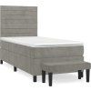 Box spring postel s matrací 90x190 cm samet [3137878] (Barva Tmavě zelená)