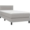Box spring postel s matrací 90x190 cm textil [3140097] (Barva Světle šedá)