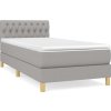 Box spring postel s matrací 90x190 cm textil [3140817] (Barva Světle šedá)
