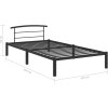 Rám postele kov 100 x 200 cm [284657] (Barva Černá)