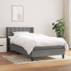 Box spring postel s matrací 90x190 cm textil [3129998] (Barva Krémová)