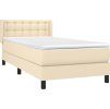 Box spring postel s matrací 90x190 cm textil [3129998] (Barva Krémová)