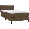 Box spring postel s matrací 90x190 cm textil [3129998] (Barva Krémová)