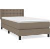 Box spring postel s matrací 90x190 cm textil [3129998] (Barva Krémová)
