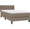 Box spring postel s matrací 90x190 cm textil [3129998] (Barva Krémová)