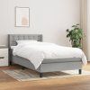 Box spring postel s matrací 90x190 cm textil [3129998] (Barva Krémová)