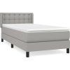Box spring postel s matrací 90x190 cm textil [3129998] (Barva Krémová)