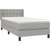 Box spring postel s matrací 90x190 cm textil [3129998] (Barva Krémová)