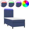 Box spring postel s matrací a LED 80 x 200 cm textil [3134831] (Barva Černá)