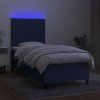 Box spring postel s matrací a LED 80 x 200 cm textil [3134831] (Barva Černá)