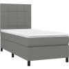Box spring postel s matrací a LED 80 x 200 cm textil [3134831] (Barva Černá)