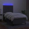 Box spring postel s matrací a LED 80 x 200 cm textil [3134831] (Barva Černá)