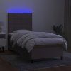 Box spring postel s matrací a LED 80 x 200 cm textil [3134831] (Barva Černá)