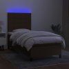 Box spring postel s matrací a LED 80 x 200 cm textil [3134831] (Barva Černá)