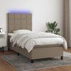 Box spring postel s matrací a LED 80 x 200 cm textil [3134831] (Barva Černá)