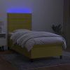 Box spring postel s matrací a LED 80 x 200 cm textil [3134831] (Barva Černá)