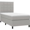 Box spring postel s matrací a LED 80 x 200 cm textil [3134831] (Barva Černá)
