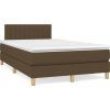 Box spring postel s matrací 120x200 cm textil [3140764] (Barva Tmavě hnědá)