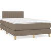 Box spring postel s matrací 120x200 cm textil [3140764] (Barva Tmavě hnědá)