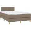 Box spring postel s matrací 120x200 cm textil [3140764] (Barva Tmavě hnědá)