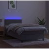 Box spring postel s matrací a LED 90x190 cm samet [3134256] (Barva Tmavě šedá)