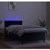 Box spring postel s matrací a LED 90x190 cm samet [3134256] (Barva Tmavě šedá)