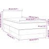 Box spring postel s matrací a LED 90x190 cm samet [3134256] (Barva Tmavě šedá)