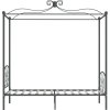 Rám postele s nebesy kovový 100 x 200 cm [284475] (Barva Černá)