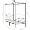 Rám postele s nebesy kovový 100 x 200 cm [284475] (Barva Černá)