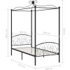 Rám postele s nebesy kovový 100 x 200 cm [284475] (Barva Černá)